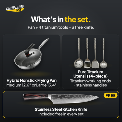 What’s in the set – ChopChop hybrid chef cookware set contents
