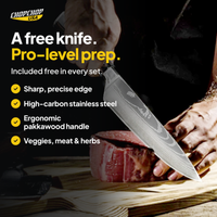 A free knife. Pro-level prep – ChopChop hybrid chef cookware set