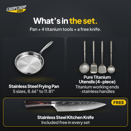 What’s in the set – ChopChop steel chef cookware set contents