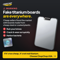 Fake titanium boards are everywhere – how to spot a genuine ChopChop double-sided titanium cutting board