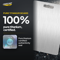 100% pure titanium board, certified – ChopChop titanium cutting board and knife set