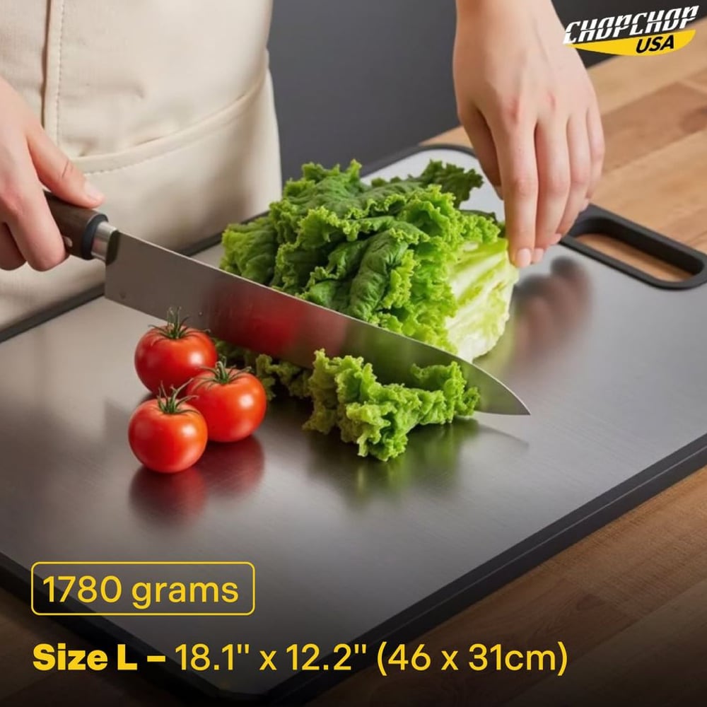 Large double-sided titanium cutting board, 18.1″ x 12.2″