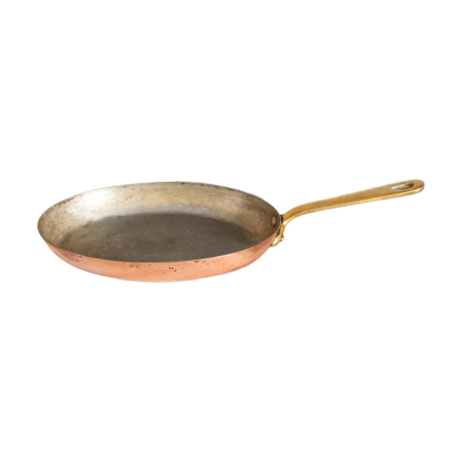 Old copper frying pan