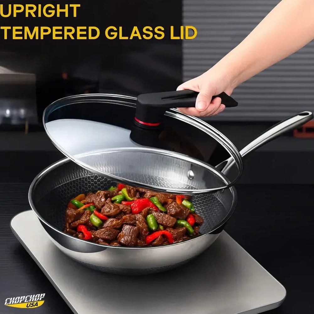 Stir-fry in the ChopChop USA Hybrid Nonstick Frying Pan