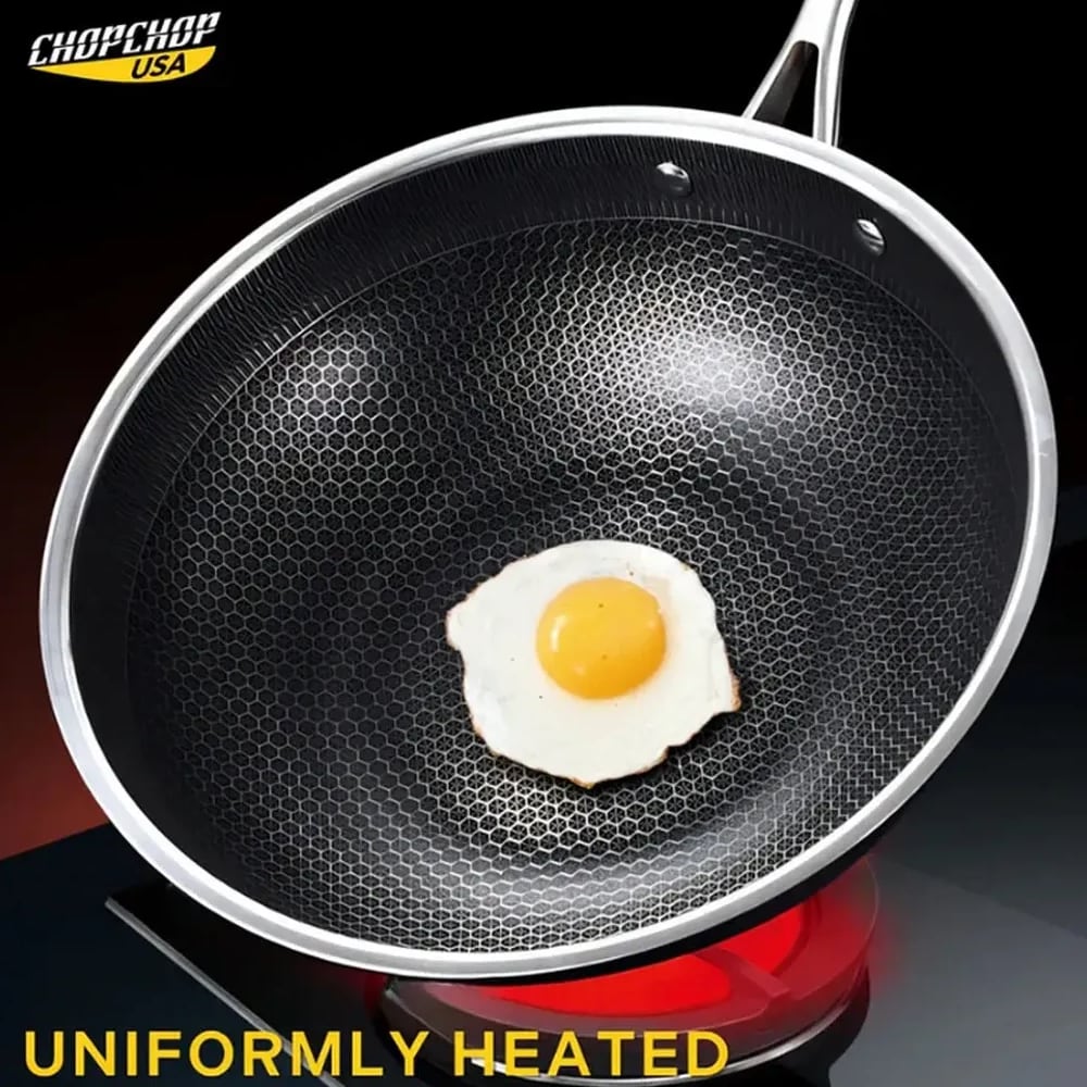 Fried egg in the uniformly heated Hybrid Nonstick Frying Pan