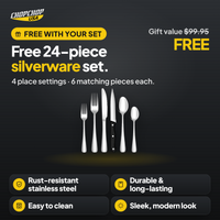 Free 24-piece silverware set – ChopChop double-sided titanium cutting board and knife block set