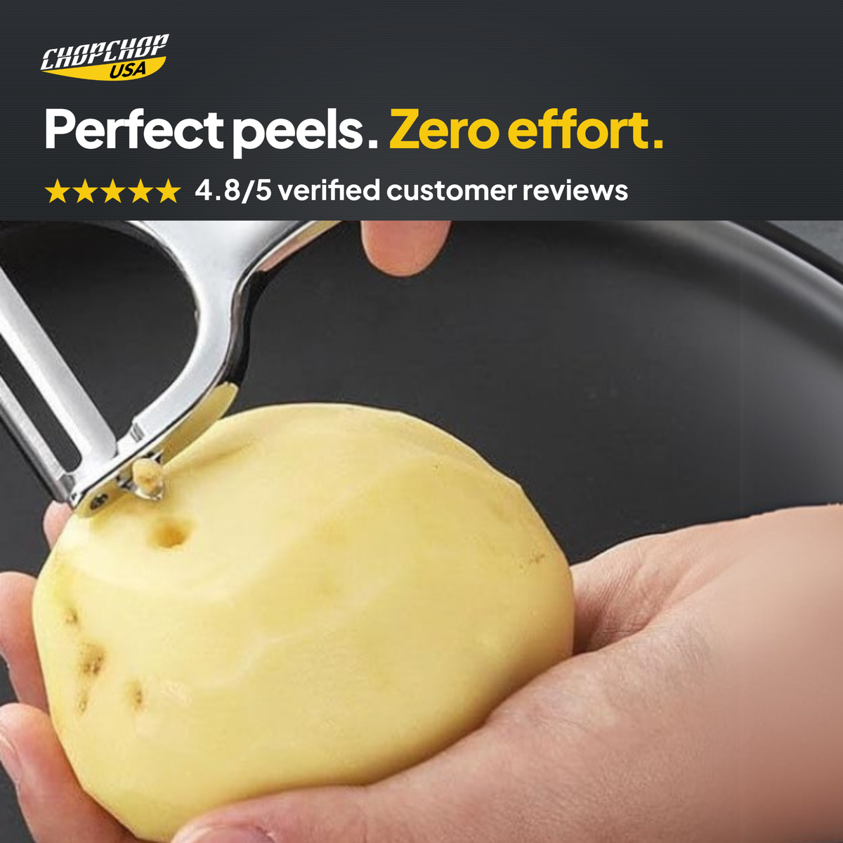 Perfect peels. Zero effort – ChopChop precision peeler