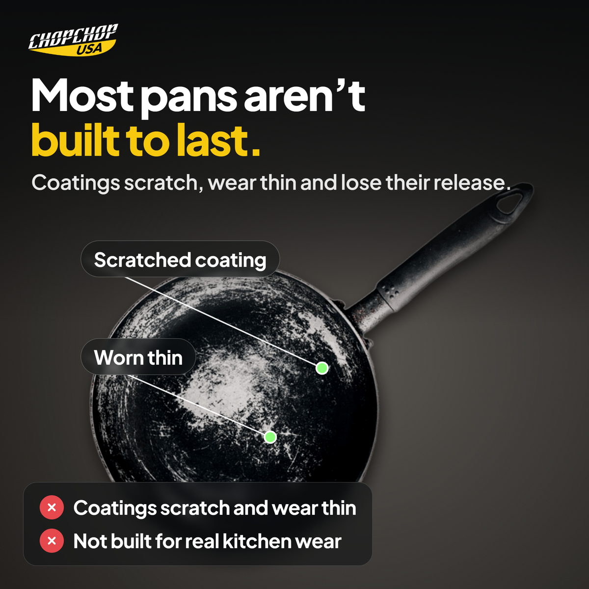 Most pans aren’t built to last: the everyday problem the ChopChop stainless steel frying pan solves