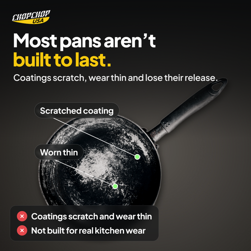 Most pans aren’t built to last: the everyday problem the ChopChop stainless steel frying pan solves