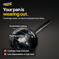 Your pan is wearing out: the everyday problem the ChopChop titanium deep pan solves