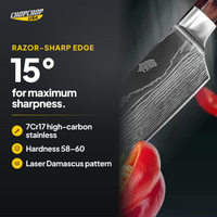 15° razor-sharp edge, 7Cr17 high-carbon stainless – ChopChop stainless steel kitchen knife