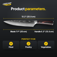 Product parameters – ChopChop stainless steel kitchen knife