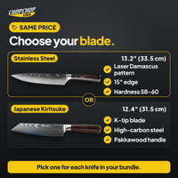 Choose your blade – ChopChop stainless steel kitchen knife options