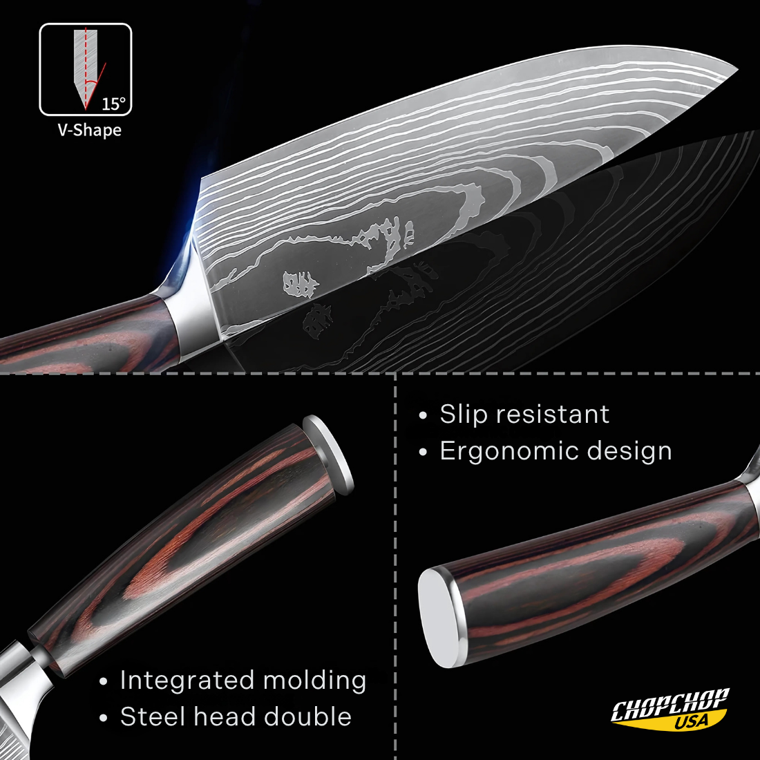 ChopChop USA Stainless Steel Kitchen Knife