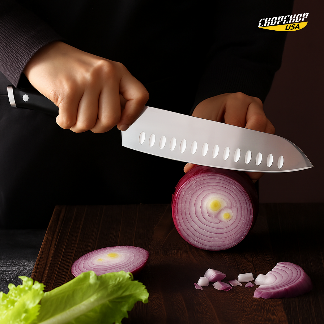 ChopChop USA  Stainless Steel Knife Block Set
