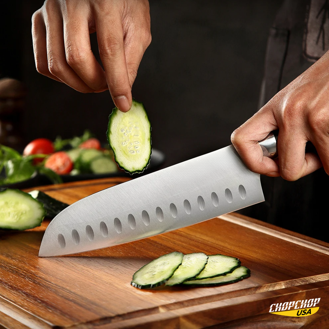 ChopChop USA  Stainless Steel Knife Block Set