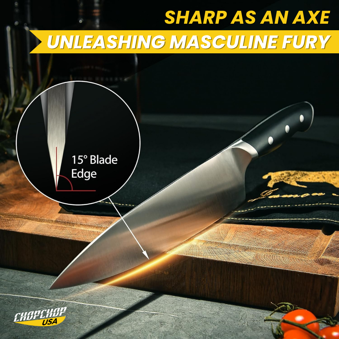 ChopChop USA  Stainless Steel Knife Block Set