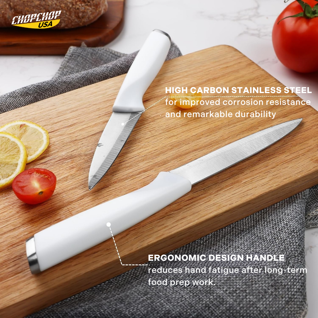 ChopChop USA  Stainless Steel Knife Block Set