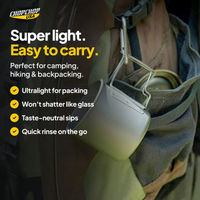 Super light. Easy to carry – ChopChop titanium camping cup