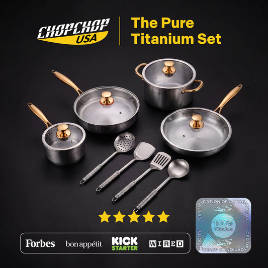 ChopChop USA Premium Titanium Cookware Set - 12-Piece Collection