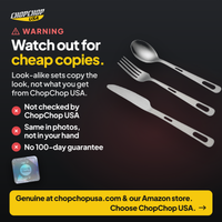 Watch out for cheap copies – how to spot a genuine ChopChop titanium cutlery set