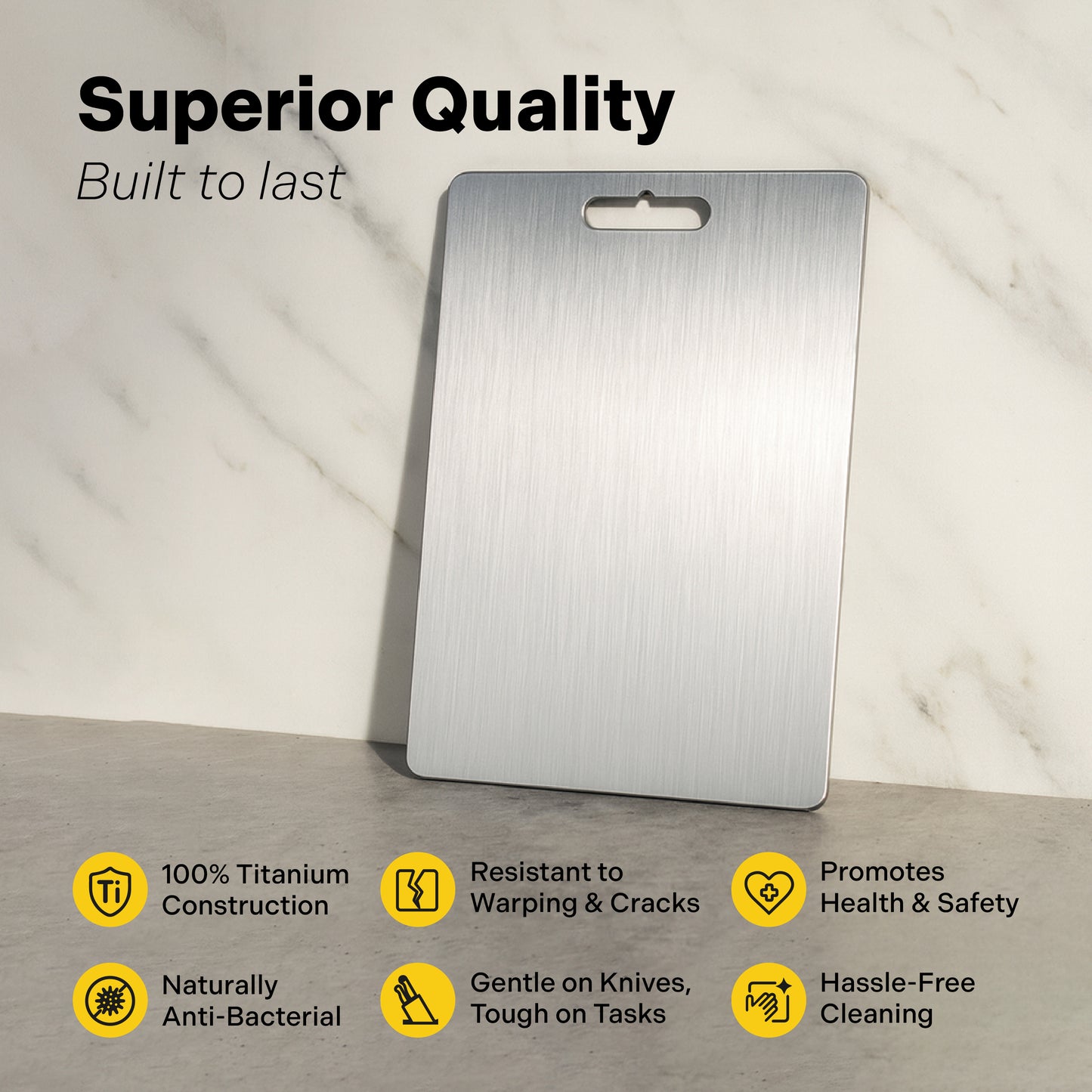 ChopChop™ USA 100% Pure Titanium Cutting Board | Flash Sale Ends Midnight