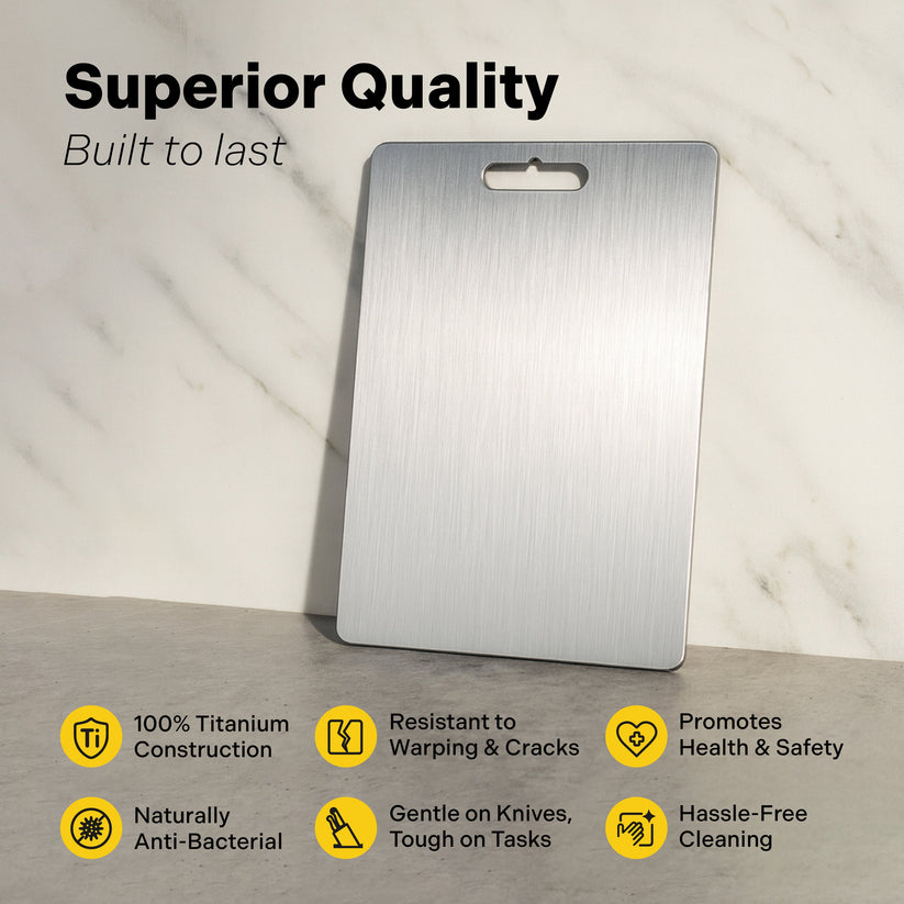 ChopChop™ USA 100% Pure Titanium Cutting Board