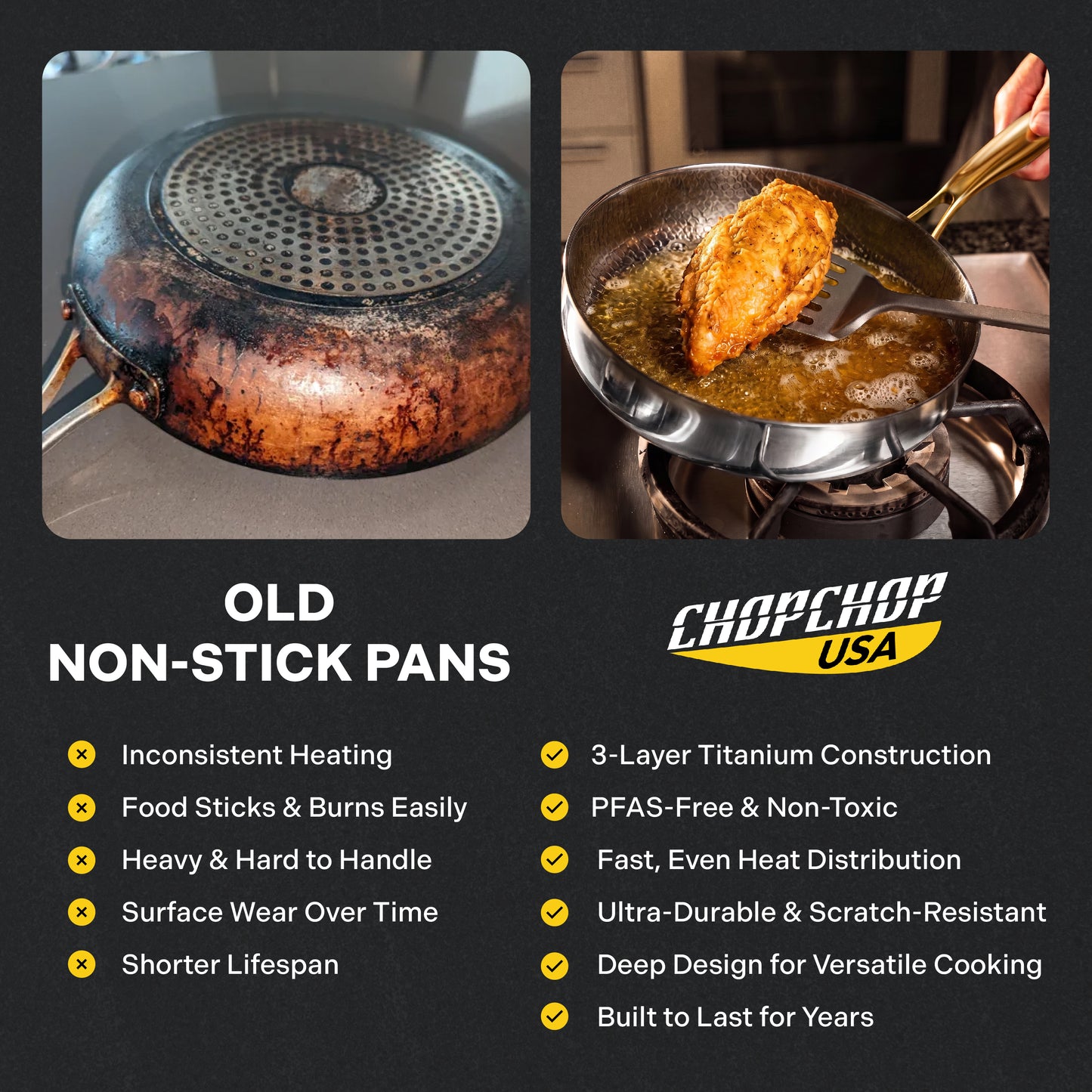 ChopChop USA Pure Titanium Deep Pan Pro
