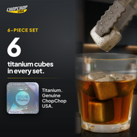 6 titanium cubes in every set – ChopChop titanium ice cubes