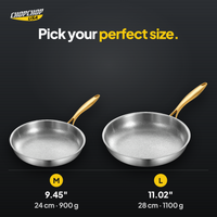 Pick your perfect size – ChopChop titanium frying pan sizes and dimensions