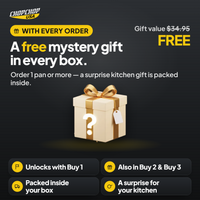 A free mystery gift in every box – free gift offer with the ChopChop titanium frying pan