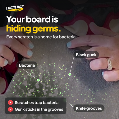Your board is hiding germs: the everyday problem the ChopChop titanium cutting board solves