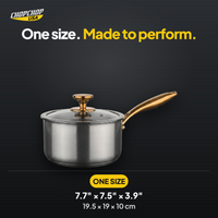 One size. Made to perform – ChopChop titanium saucepan sizes and dimensions