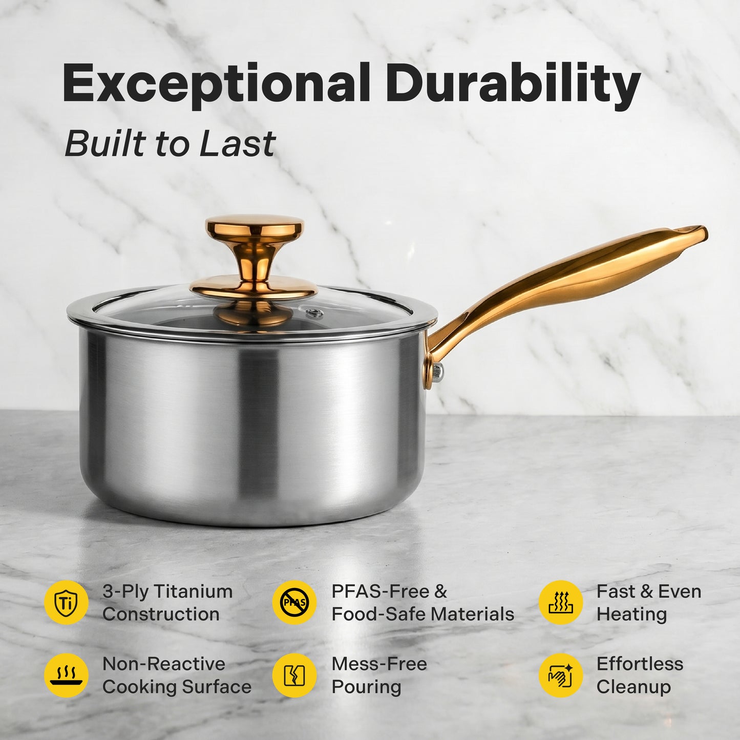 ChopChop USA Titanium Saucepan Pro