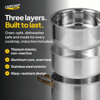 Three layers. Built to last – ChopChop titanium stock pot