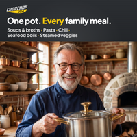 One pot. Every family meal – ChopChop titanium stock pot