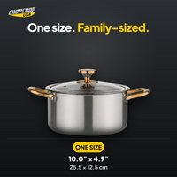 One size. Family-sized – ChopChop titanium stock pot sizes and dimensions
