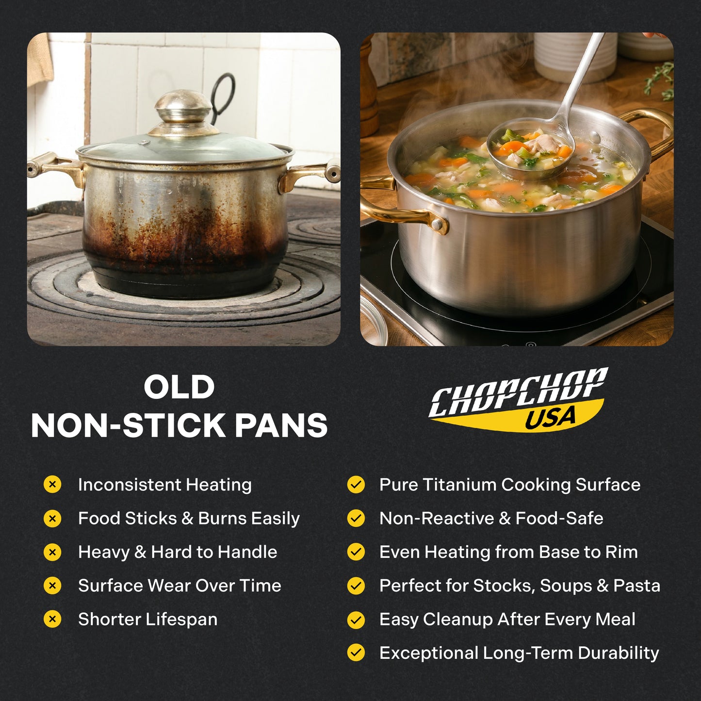ChopChop USA Titanium Stock Pot Pro