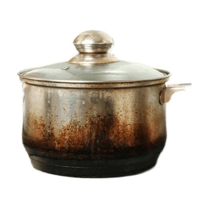 Old nonstick pans compared with the ChopChop USA titanium stock pot