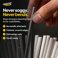 Never soggy. Never bends – ChopChop titanium straws