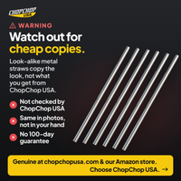 Watch out for cheap copies – how to spot a genuine ChopChop titanium straws