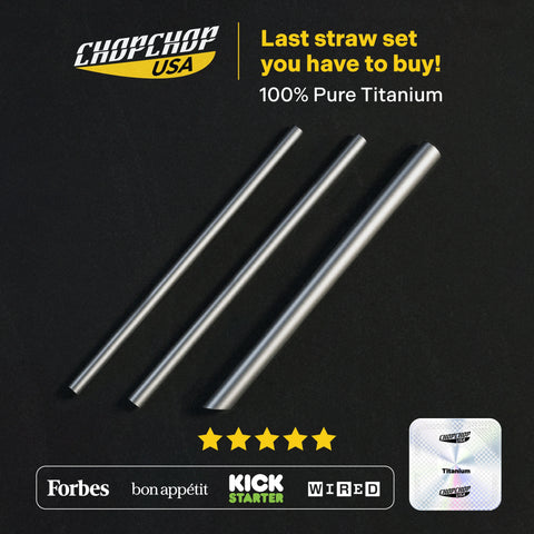 100% Pure Titanium Straw