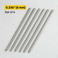 ChopChop titanium straws – 6 Straws - 0.236" (6 mm)