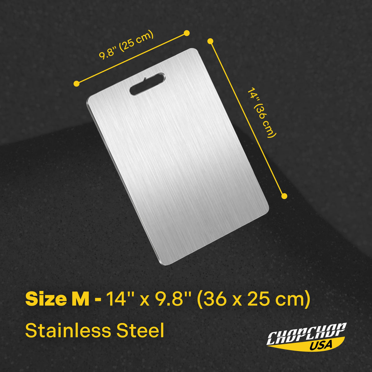ChopChop stainless steel cutting board – Medium - 14" x 9.8"