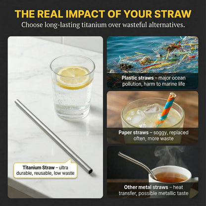 ChopChop USA 100% Pure Titanium Straw - Black Friday Sale