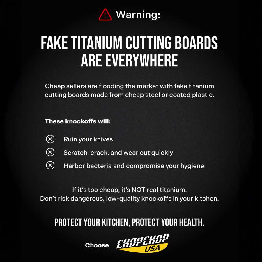 ChopChop™ USA 100% Pure Titanium Cutting Board | Flash Sale Ends Midnight