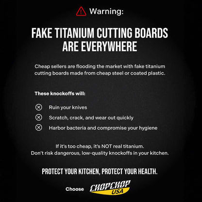 ChopChop™ USA 100% Pure Titanium Cutting Board | Flash Sale Ends Midnight